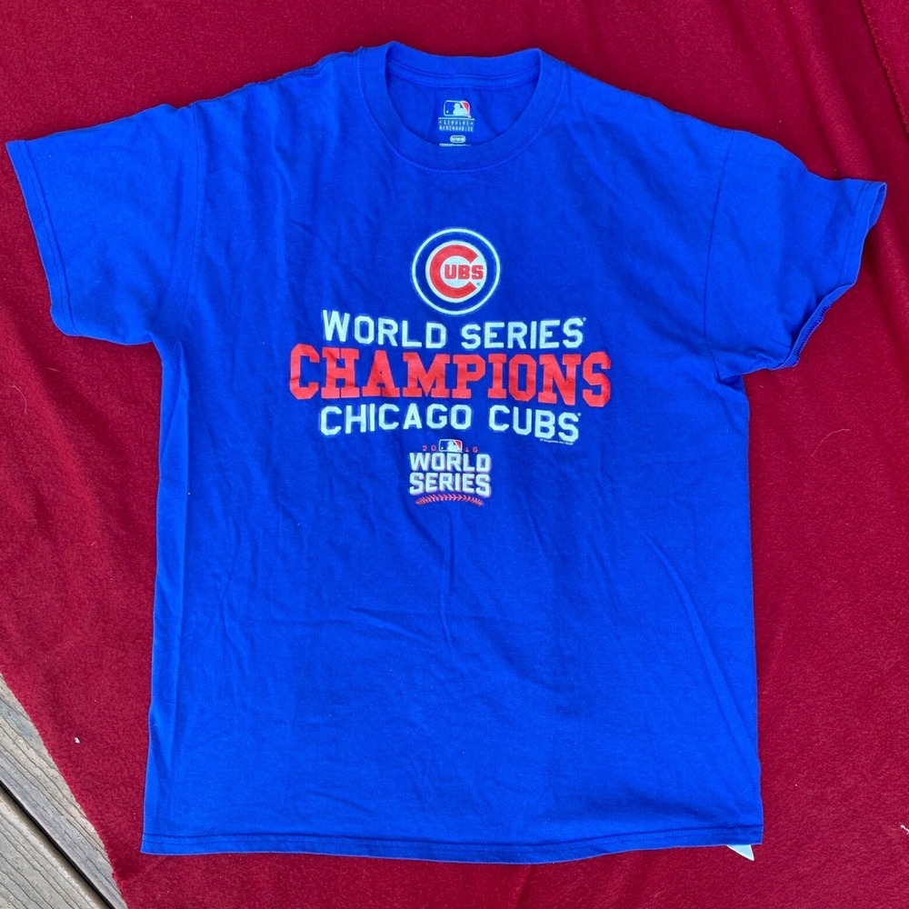 Genuine Merchandise VTG Chicago Cubs World Series Champions T-Shirt Mens M - Picture 2 of 6